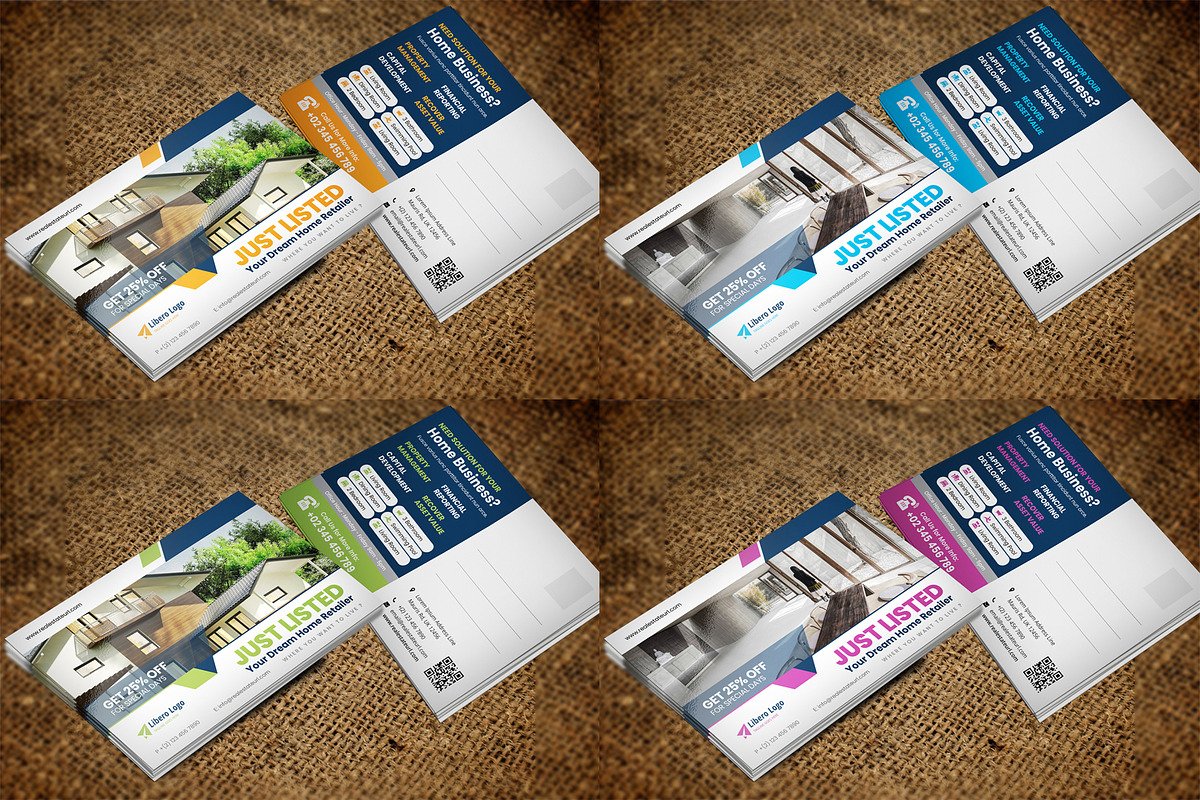 Postcard Design Bundle, a Card Template by Miyaji75 (Photo 12 of 20)