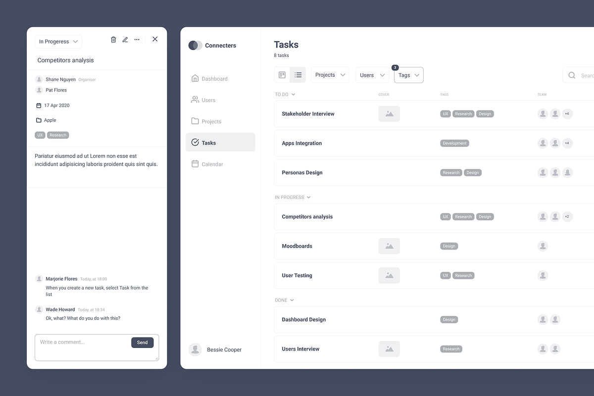 CRM Wireframe Kit, a Wireframe Template by vadim.zaycev (Photo 5 of 6)