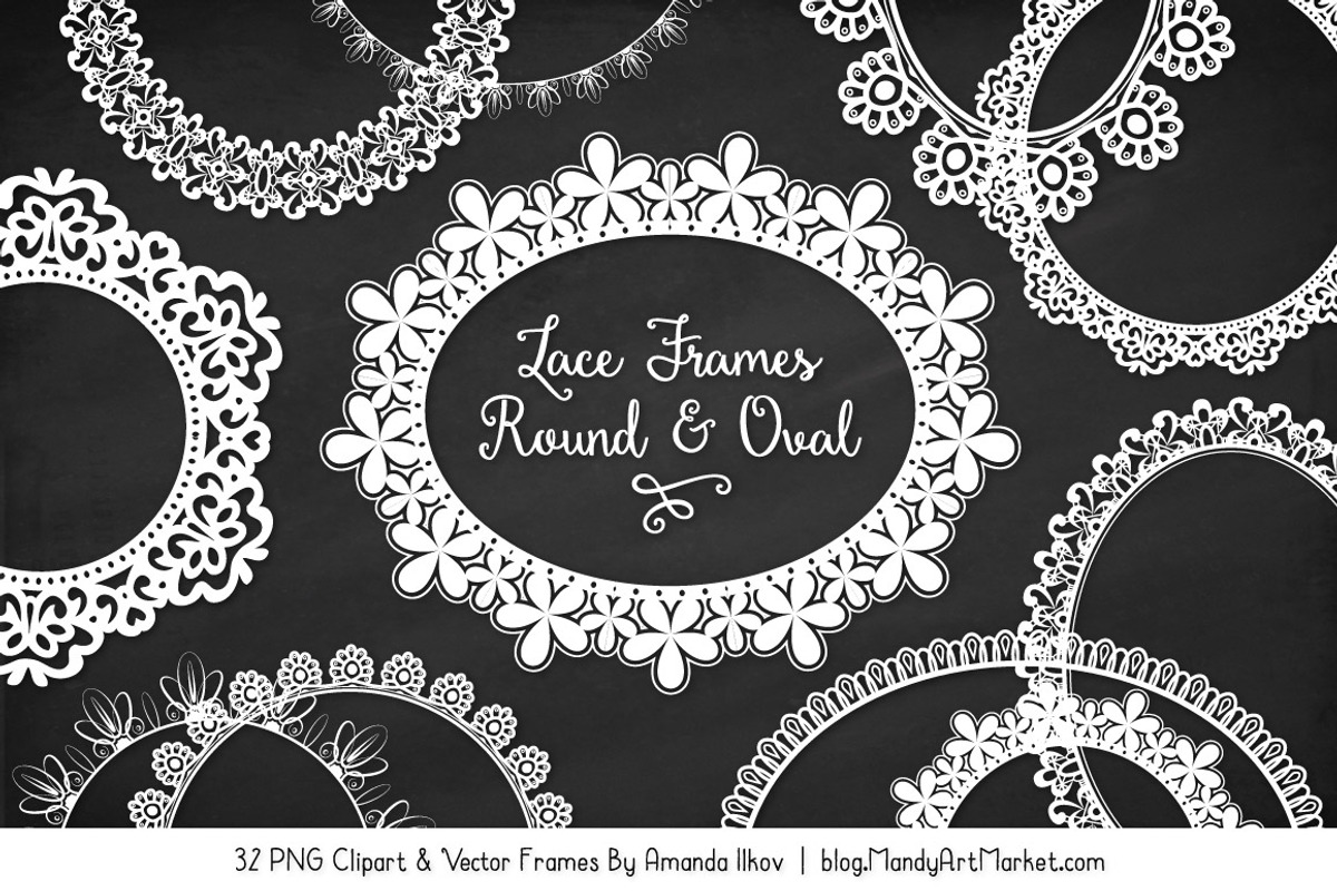 White Round Lace Frames, an Illustration by Amanda Ilkov (Photo 1 of 3)