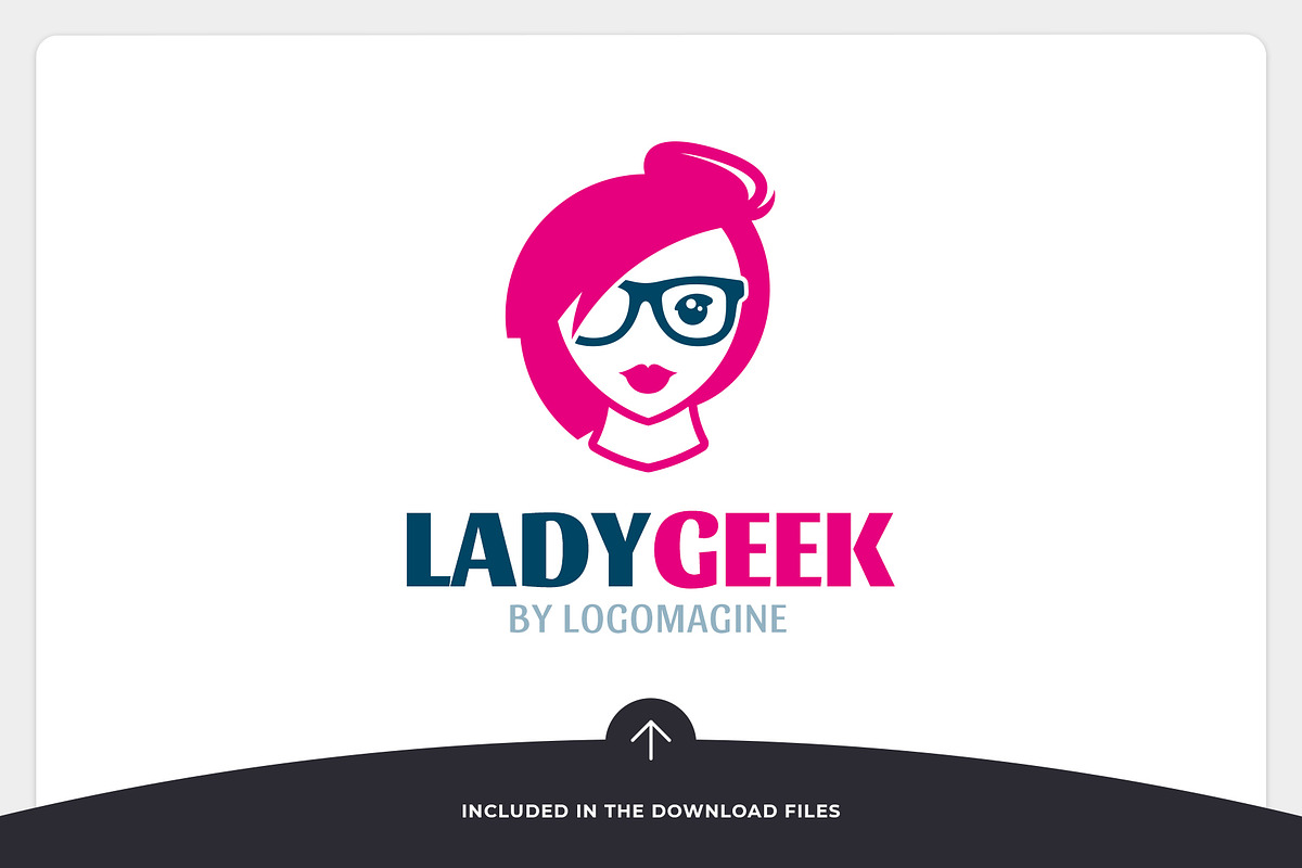 Lady Geek Logo Template, a Branding & Logo Template by LOGOMAGINE (Photo 5 of 16)