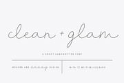Clean and Glam Script Font Duo, a Script Font by pixelcolours (Thumbnail 1 of 13)