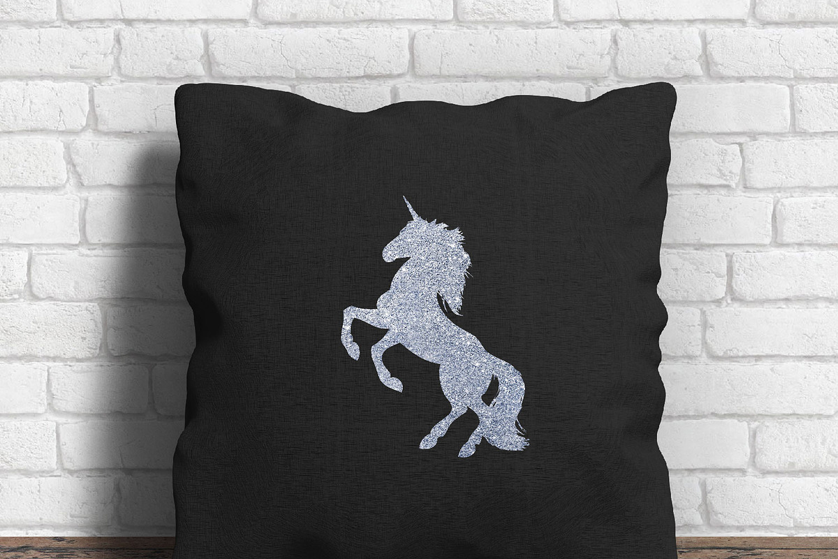 Silver Glitter Unicorns, a Graphic by ConfettiBears (Photo 3 of 5)