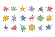 Irregular star shape icons, an Object Graphic by Elena Pimukova (Thumbnail 1 of 16)