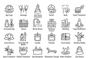 42 Luxury Spa Icon Set, an Outline Icon by adenpinkstore (Thumbnail 2 of 16)