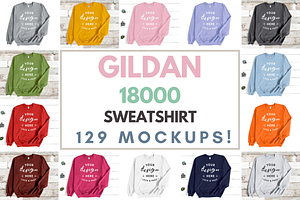 Gildan 18000 Sweatshirt Mega Bundle