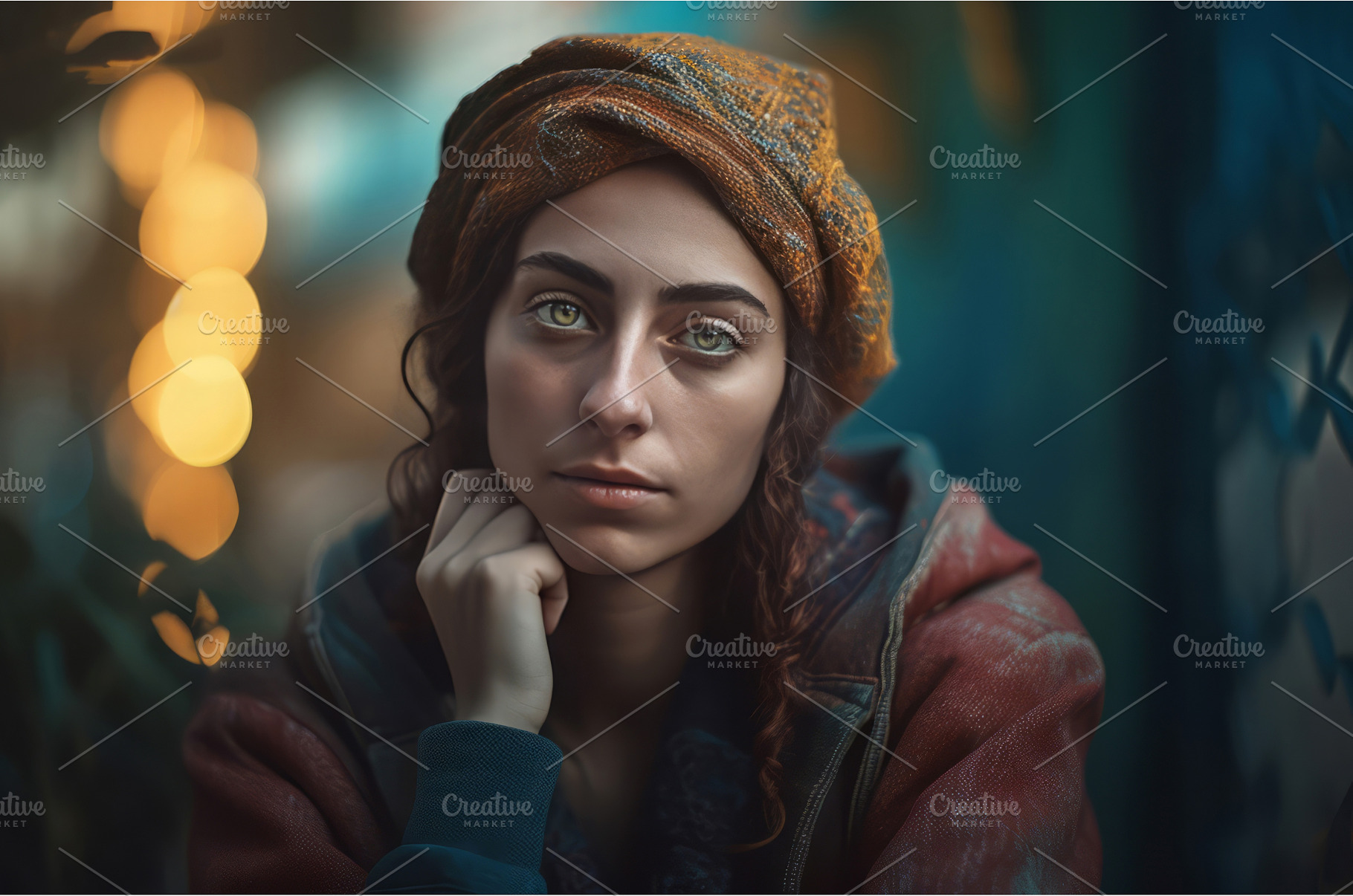 Israeli sad woman looking in camera, a Person Photo by Ylivdesign