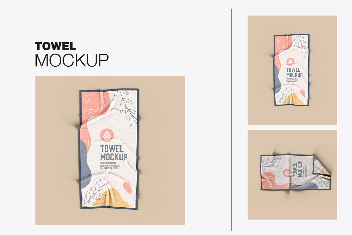 Beach Towel Mockup, a Product Mockup by OneVectorStock (Photo 1 of 7)