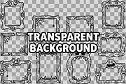Spooky Monster Frame Clipart Set, a Decorative Illustration by PassionPNGcreation (Thumbnail 3 of 7)