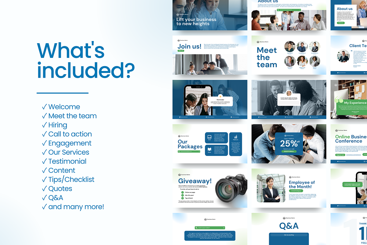Social Media | IG, FB, LinkedIn, a Social Media Template by Studio B | Canva Template (Photo 11 of 12)