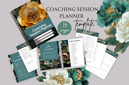 COACHING SESSION PLANNER TEMPLATE, a Brochure Template by Daring Digies