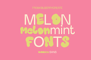Melon & Mint – A Fresh Font Duo, a Sans Serif Font by BilberryCreates