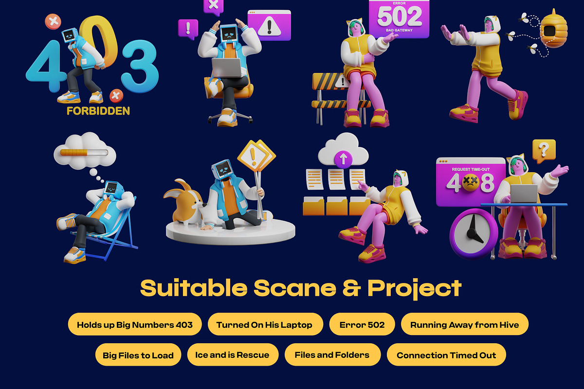 Website Maintenance 3D Character, a Characters & Person 3D Model by orenjidesign (Photo 4 of 8)