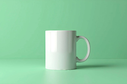 illustration of a ceramic mug, front, a Photo by LOGOCREATIVE