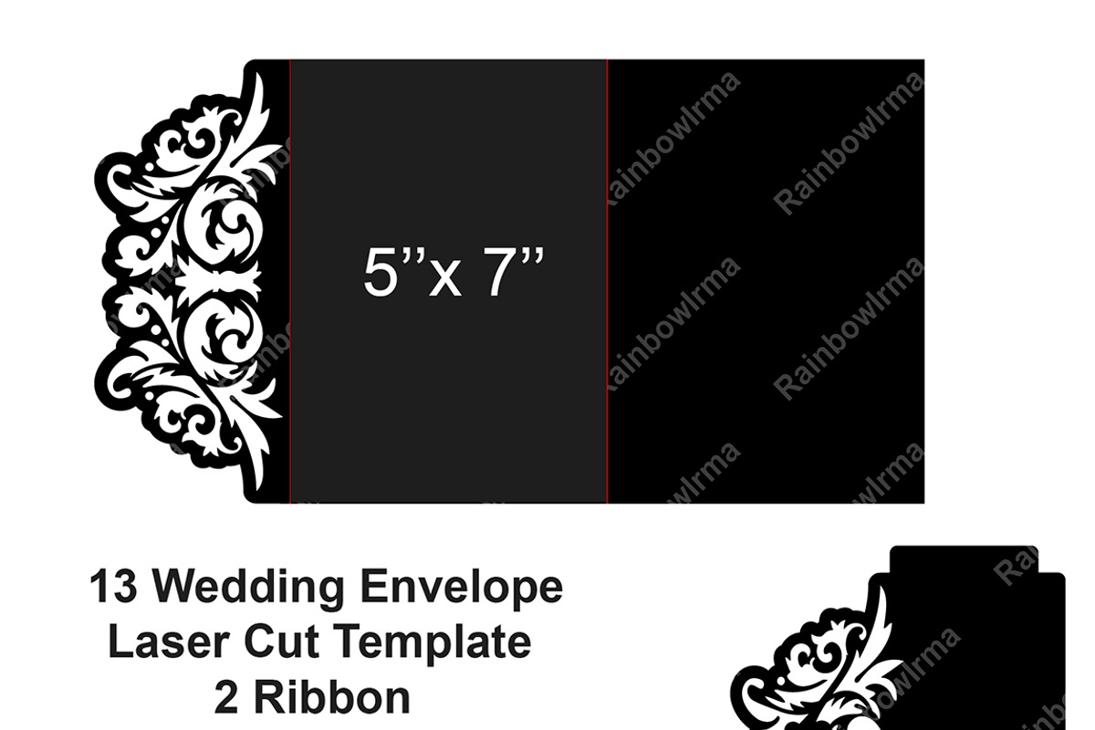 13 Wedding invitation envelope laser, a Card Template by RAINBOWIRMA (Photo 4 of 4)