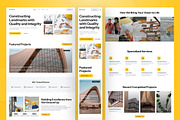 Construction Website Figma Template, an UI Kit Template by peterdraw (Thumbnail 2 of 7)