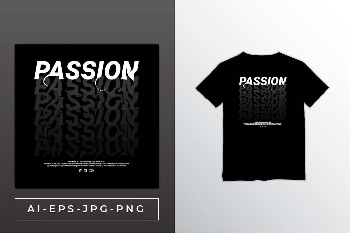 Passion t-shirt design, suitable for, a Background Graphic by Vervenaaa3