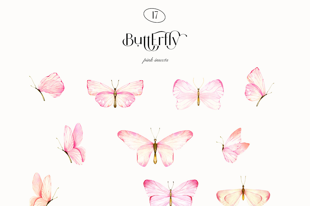 Watercolor Butterfly collection, an Object Illustration by ArtMaslyana (Photo 4 of 9)