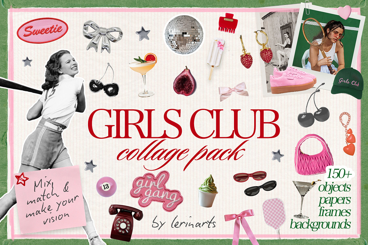 GIRLS CLUB: collage pack 150+, an Object Graphic by lerinartstudio (Photo 1 of 9)
