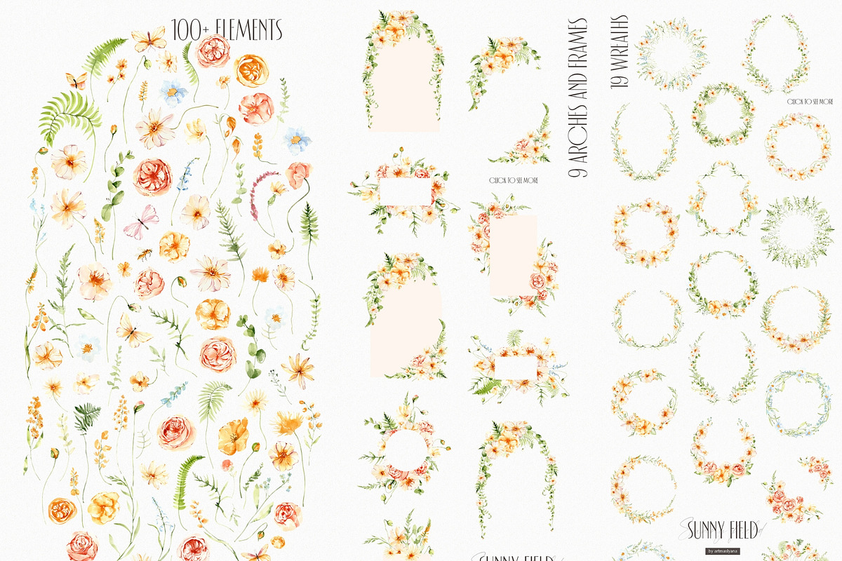 Entire Watercolor Bundle 11 in 1, a Decorative Illustration by ArtMaslyana (Photo 4 of 14)