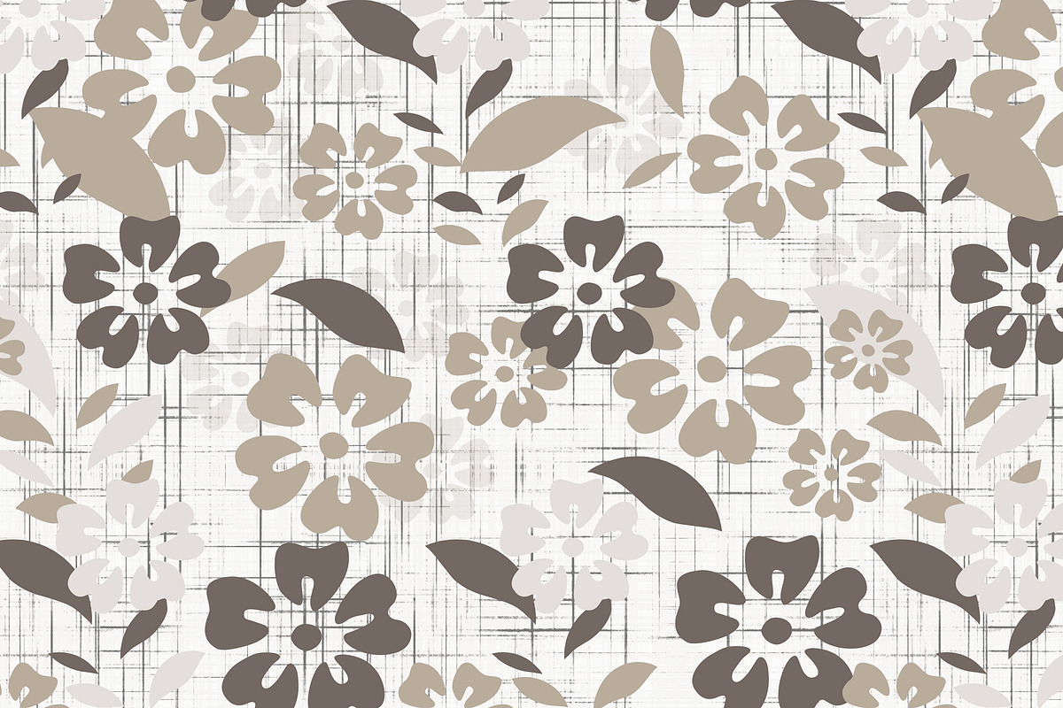 Taupe Textured Floral Seamless, a Pattern Graphic by Sharon Schwalbe (Photo 4 of 4)