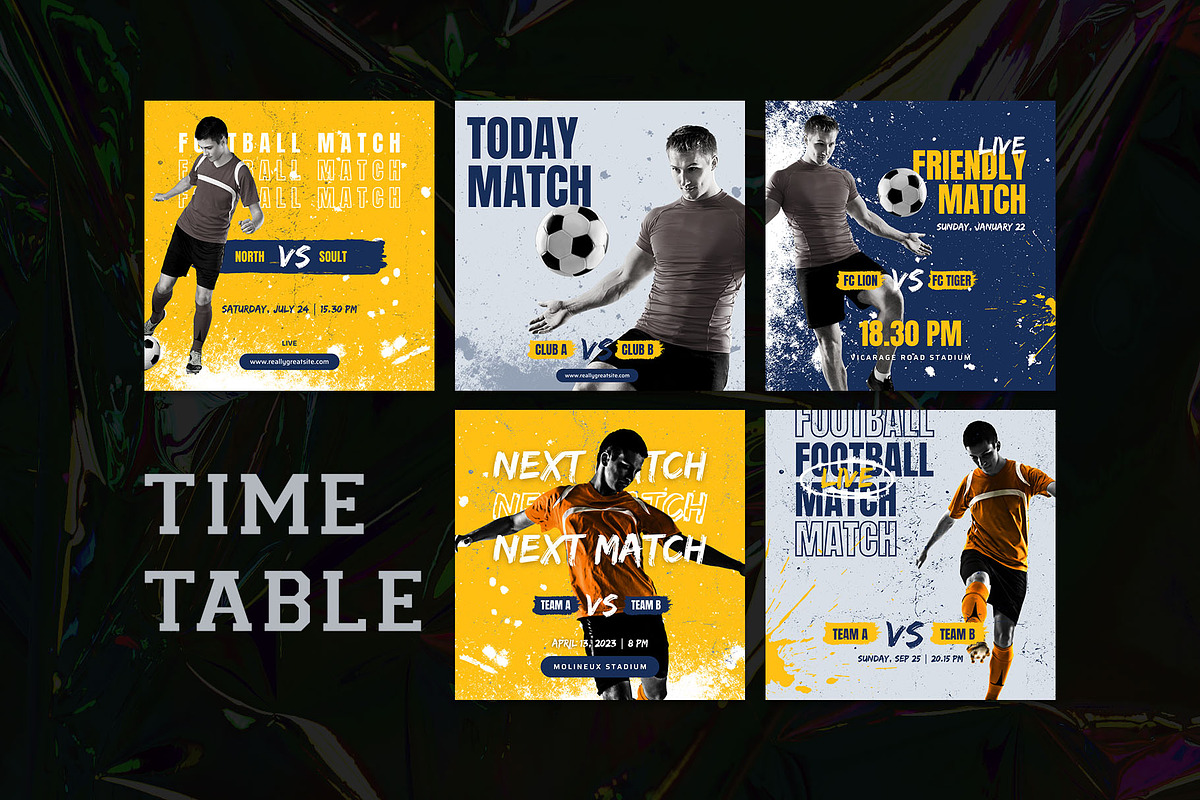 Football Content Instagram | CANVA, a Social Media Template by Azruca