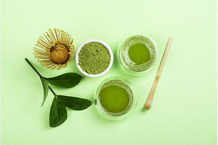 Green matcha tea drink, a Food & Drink Photo by Ekaterina_Markelova