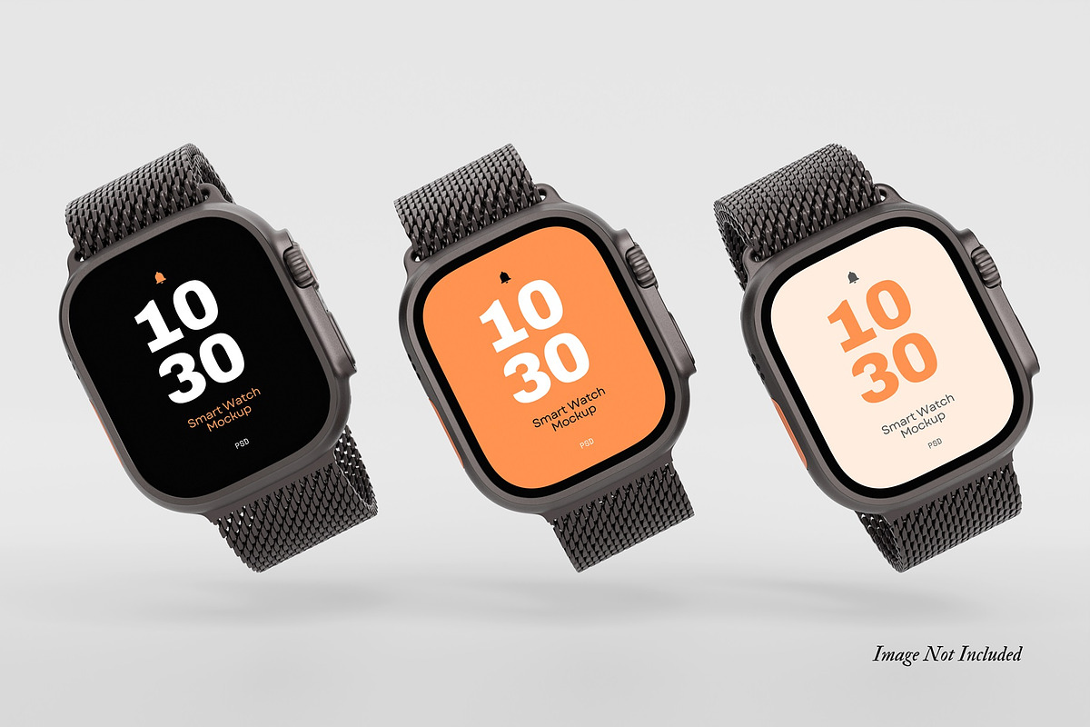 Apple Watch Ultra Mockup v1, a Wearable Device Mockup by DSNA Mockup (Photo 5 of 6)