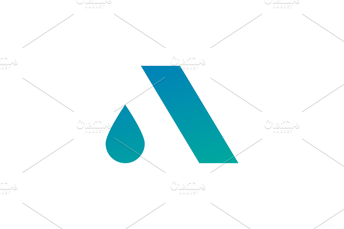 Letter A Water Drop Logo, a Branding & Logo Template by kurostd