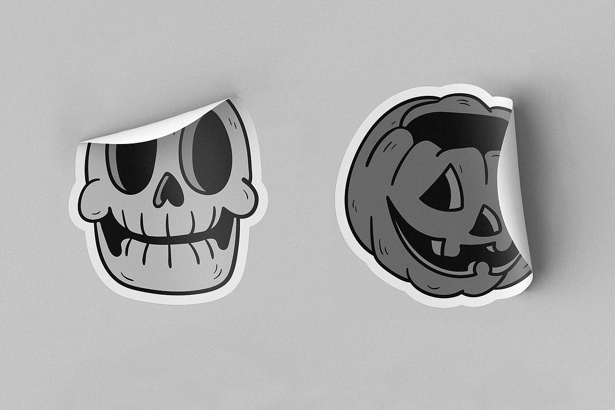 Halloween Retro Cartoon Collection, a Seasonal Illustration by Kokoshka (Photo 12 of 12)