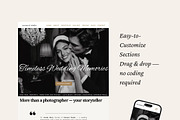 Wedding Photographer Showit Template, an App Template by MOAROShop (Thumbnail 3 of 11)