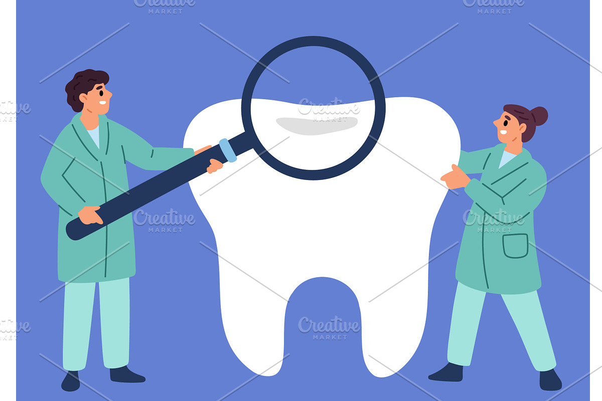 Young male and female dentists, a Healthcare Illustration by Vectorbuum