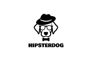 Hipster Dog - Mascot Logo, a Branding & Logo Template by ashenterprise