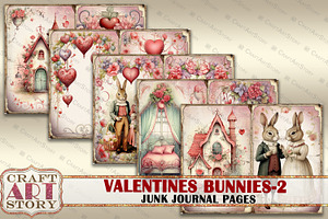 Valentines Bunnies In Love-2 Collage