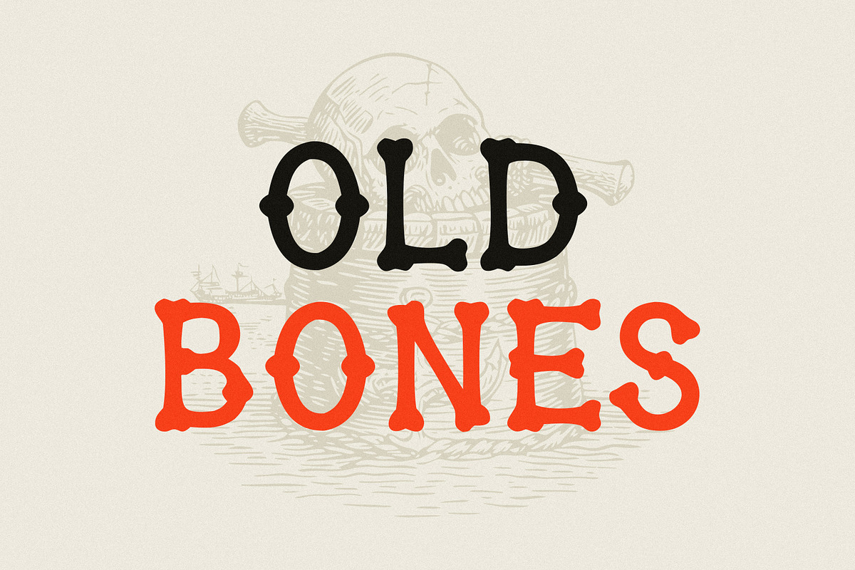 Old Bones - Hand-Drawn Display Font, a Serif Font by pixelbuddha.net (Photo 4 of 4)