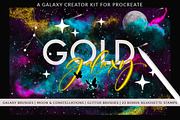 Galaxy Creator Kit for Procreate, a Brush Add-On by theinkaffair (Thumbnail 1 of 9)