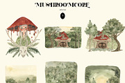 MUSHROOMCORE watercolor forest, a Seasonal Illustration by LiChu Art (Thumbnail 3 of 17)