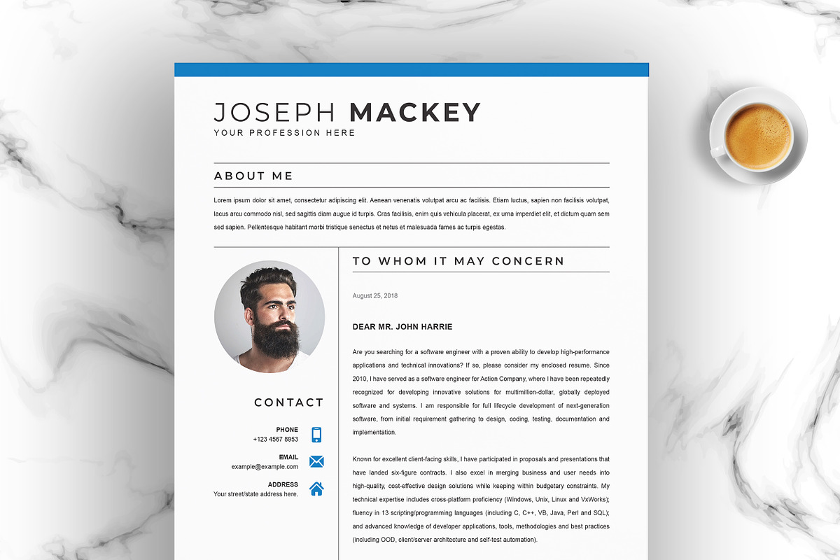 Clean Word Resume Template, a Resume Template by ResumeInventor