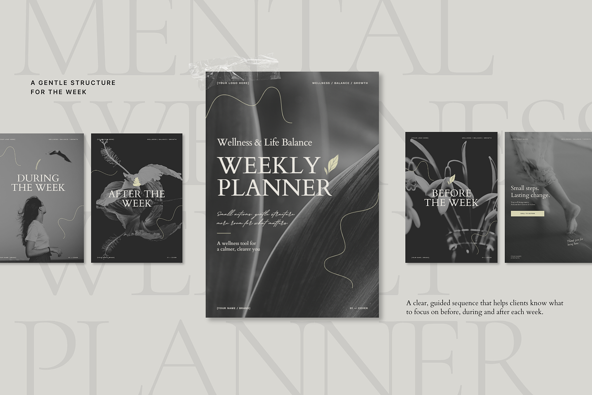 Mental Wellness Weekly Planner, a Marketing Template by Make It Yours Lab. (Photo 8 of 10)