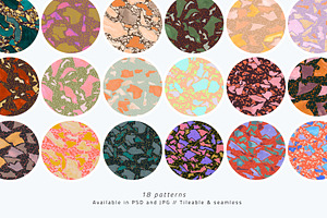 Retro Terrazzo Pattern Set