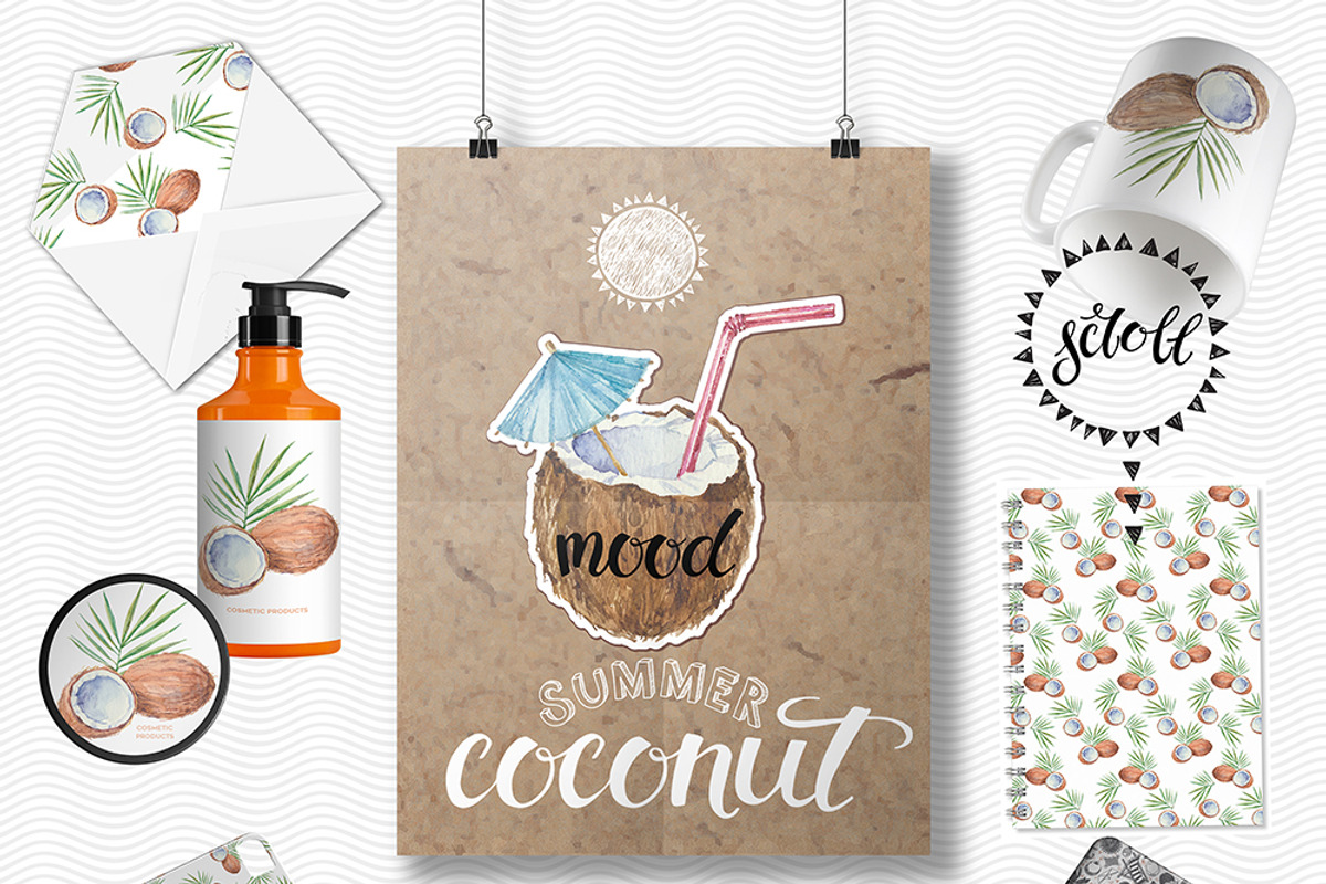 Coconut set, a Food Illustration by maritime_m (Photo 6 of 6)