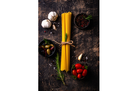 Italian food background with
