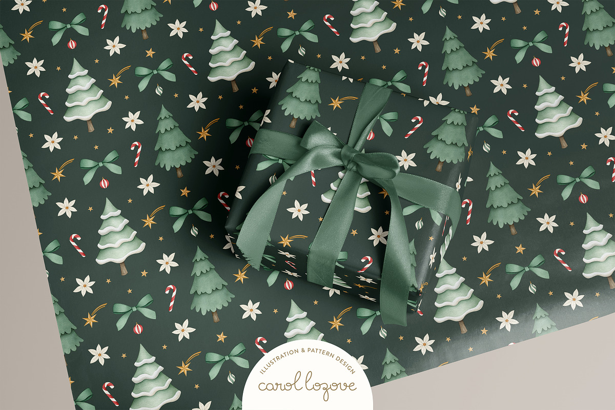 Watercolor Whimsical Christmas Set, a Decorative Illustration by Carol Lozove (Photo 41 of 44)