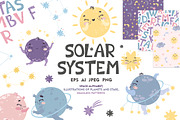 Sun and moon. Solar system., an Illustration by Lesya Skripak (Thumbnail 1 of 8)