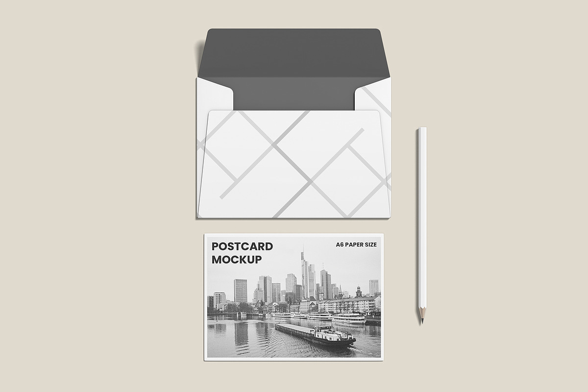 Postcard with Envelope Mockup, an Advertising Mockup by Compositing Studio (Photo 7 of 20)