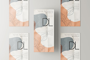 DL Size Flyer Or Poster Mockup