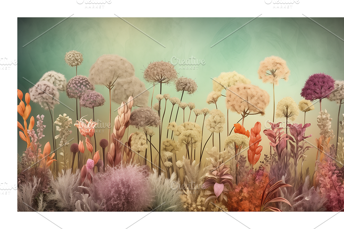 Zewe Collection · Retro Flowerscapes, a Decorative Illustration by milatovar (Photo 12 of 16)