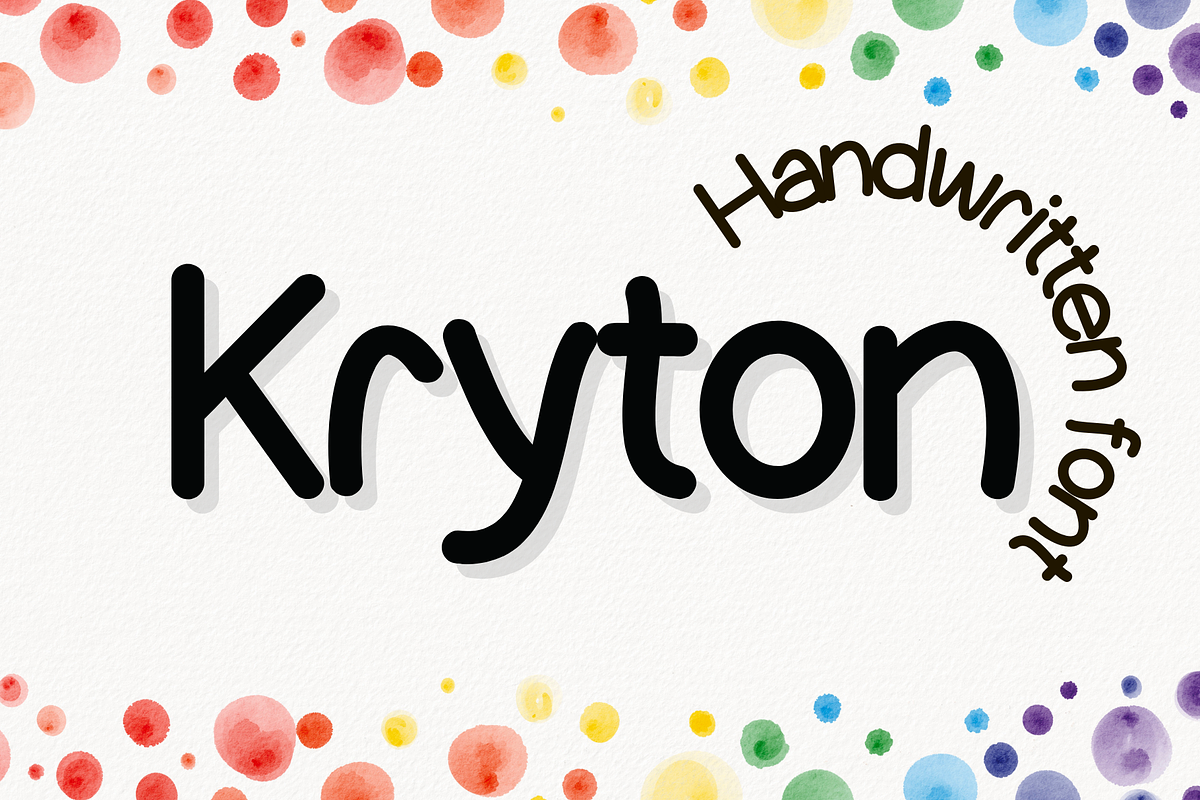 Krypton| Handwritten font, a Handwritten Font by Sirinart