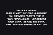 Freley -Gaming Font, a Sans Serif Font by Iqsiart Studio (Thumbnail 4 of 6)