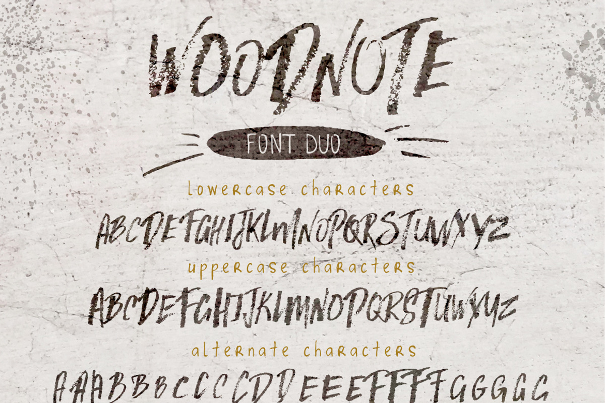 Woodnote Brushed Font preview 4