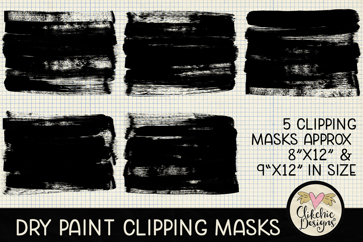Dry Paint Photoshop Clipping Masks, an Object Graphic by Clikchic Designs (Photo 6 of 6)